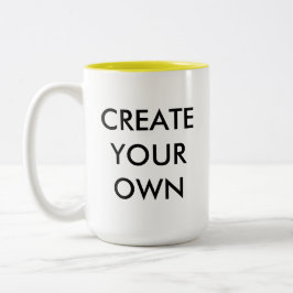 Caneca De Café Em Dois Tons Crie Seu Próprio AMARELO De Dois Toneladas Persona