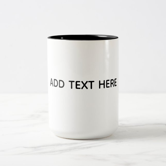 Caneca De Café Em Dois Tons Crie seu próprio branco  (Centro)