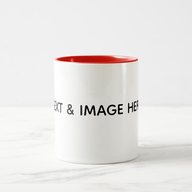 Caneca De Café Em Dois Tons Crie seu próprio branco (Centro)