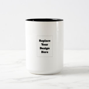 Caneca De Café Em Dois Tons Crie seu próprio branco 
