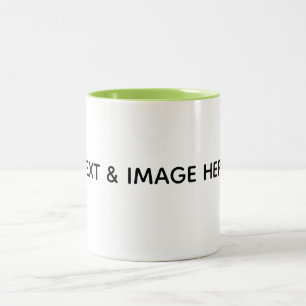 Caneca De Café Em Dois Tons Crie seu próprio branco