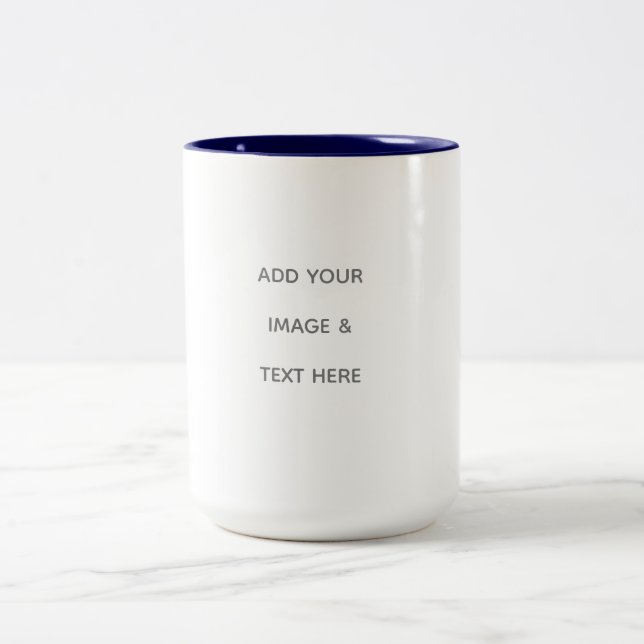 Caneca De Café Em Dois Tons Crie seu próprio branco  (Centro)