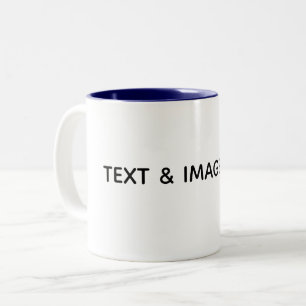 Caneca De Café Em Dois Tons Crie seu próprio branco