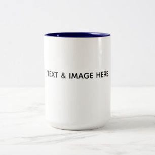 Caneca De Café Em Dois Tons Crie seu próprio branco