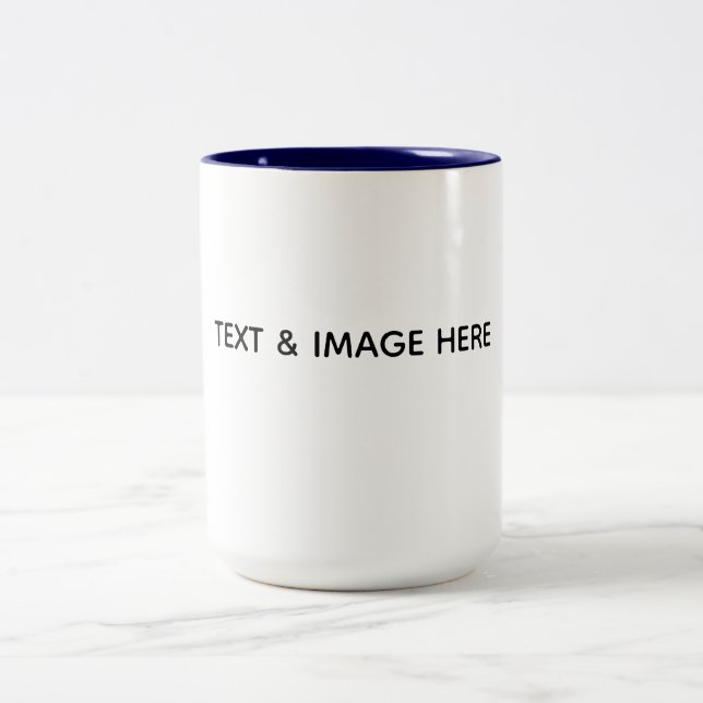 Caneca De Café Em Dois Tons Crie seu próprio branco (Centro)