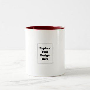 Caneca De Café Em Dois Tons Crie seu próprio branco