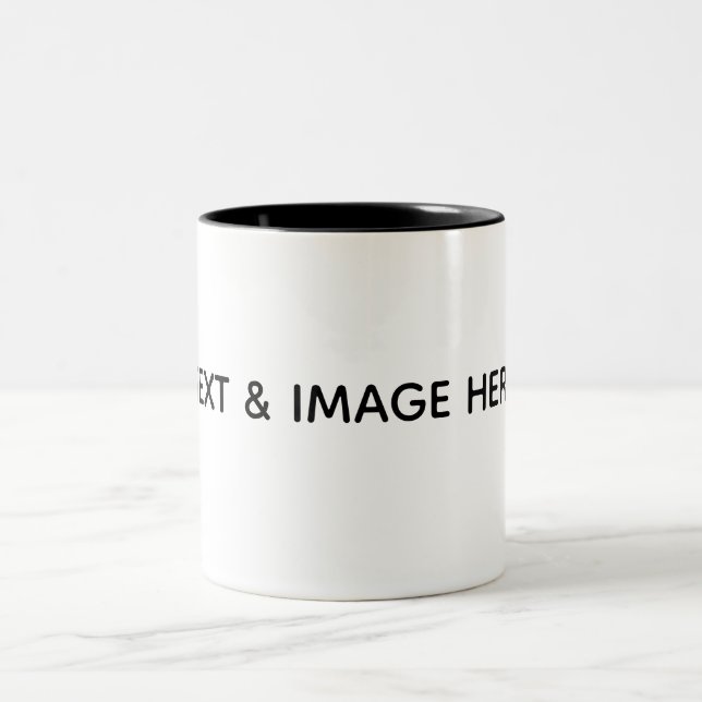 Caneca De Café Em Dois Tons Crie seu próprio branco (Centro)