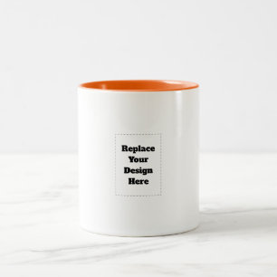 Caneca De Café Em Dois Tons Crie seu próprio branco