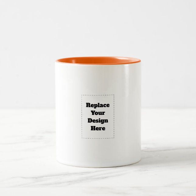 Caneca De Café Em Dois Tons Crie seu próprio branco (Centro)