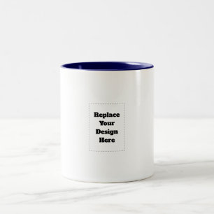 Caneca De Café Em Dois Tons Crie seu próprio branco