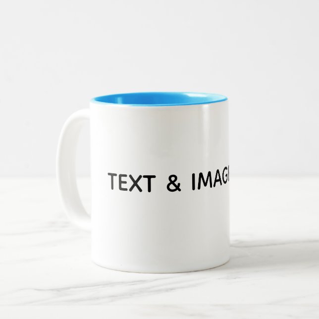 Caneca De Café Em Dois Tons Crie seu próprio branco (Frente Esquerda)