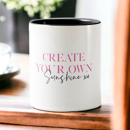Caneca De Café Em Dois Tons Crie Seu Próprio Brilho xo Mensagem Inspiradora