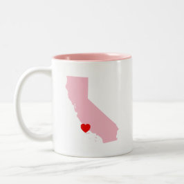 Caneca De Café Em Dois Tons Crie Seu Próprio Casamento Colorido na Califórnia