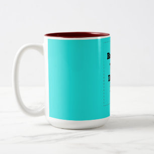 Caneca De Café Em Dois Tons Crie seu próprio ciano