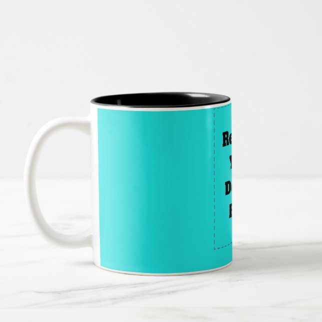 Caneca De Café Em Dois Tons Crie seu próprio ciano (Esquerda)