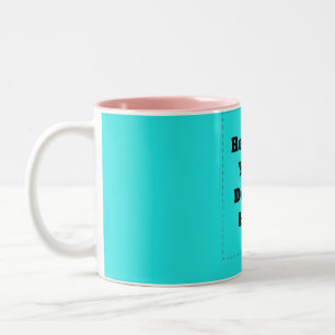 Caneca De Café Em Dois Tons Crie seu próprio ciano