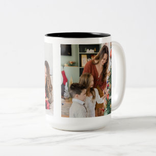 Caneca De Café Em Dois Tons Crie seu próprio costume 2 foto família lado duplo