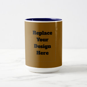 Caneca De Café Em Dois Tons Crie seu próprio marrom