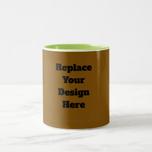 Caneca De Café Em Dois Tons Crie seu próprio marrom