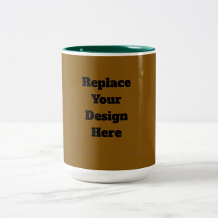 Caneca De Café Em Dois Tons Crie seu próprio marrom
