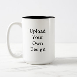 Caneca De Café Em Dois Tons Crie seu próprio modelo personalizado simples de 1
