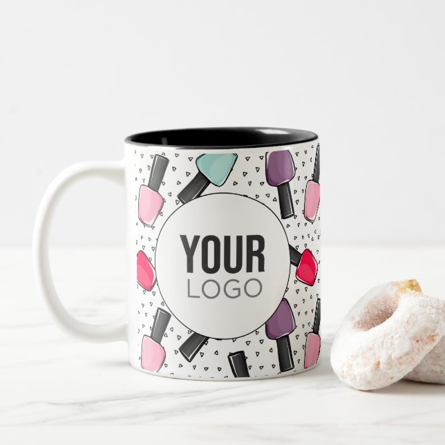 Caneca De Café Em Dois Tons Crie seu próprio Salon Mug (Com Donut)