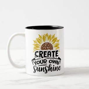 Caneca De Café Em Dois Tons Crie seu próprio sol
