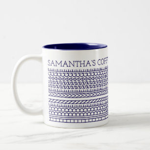 Caneca De Café Em Dois Tons Crie Sua Própria Mensagem Oculta Curta 148BW Novid