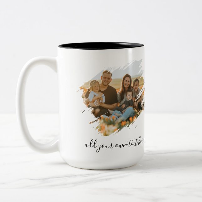 Caneca De Café Em Dois Tons Crie suas próprias 2 fotos (Esquerda)