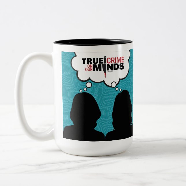 Caneca De Café Em Dois Tons Crime real nas nossas mentes - Coffee Mug (Esquerda)