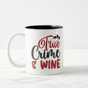 Caneca De Café Em Dois Tons Crime verdadeiro e vinho