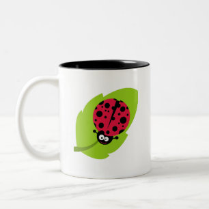 Caneca De Café Em Dois Tons Crimson Red Ladybug