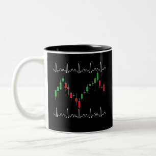 Caneca De Café Em Dois Tons Cripto de pulsação de pulsação de pulsação d