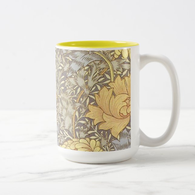 Caneca De Café Em Dois Tons Crisântemo Flor de Mãe (Direita)