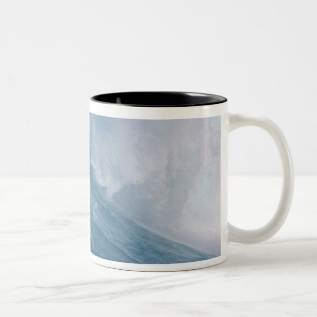 Caneca De Café Em Dois Tons Crise de onda azul, Maui, Havaí, EUA (Direita)