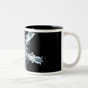 Caneca De Café Em Dois Tons Cristal estelar da neve