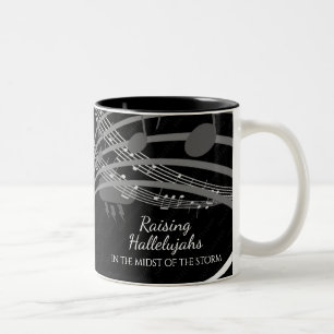 Caneca De Café Em Dois Tons Cristão Black RaISING Personalizado HALLELUJAHS