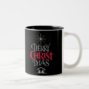 Caneca De Café Em Dois Tons Cristão Elegante Gly Merry CHRISTmas Sweater