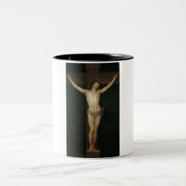Caneca De Café Em Dois Tons Cristo Crucificado (Jesus na Cruz) (de Goya)