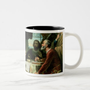 Caneca De Café Em Dois Tons Cristóvão Colombo no monastério do la