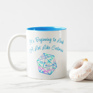 Caneca De Café Em Dois Tons Critérios RPG   Holo Fantasy Tabletop Gamer Dice