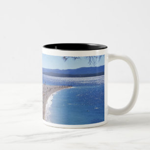 Caneca De Café Em Dois Tons Croácia, Ilha Brac, Bol, Cabo Beach Ouro