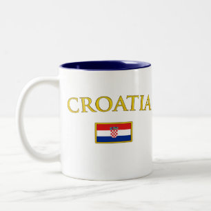 Caneca De Café Em Dois Tons Croatia dourado