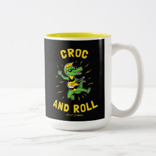 Caneca De Café Em Dois Tons Croc E Roll
