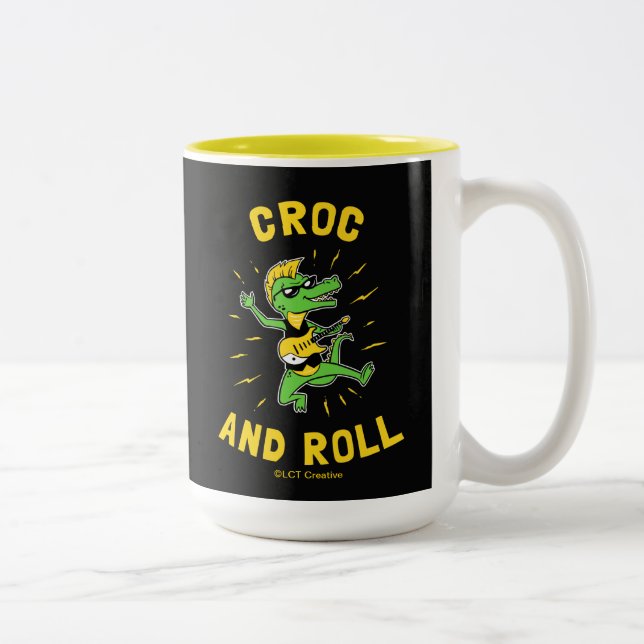 Caneca De Café Em Dois Tons Croc E Roll (Direita)