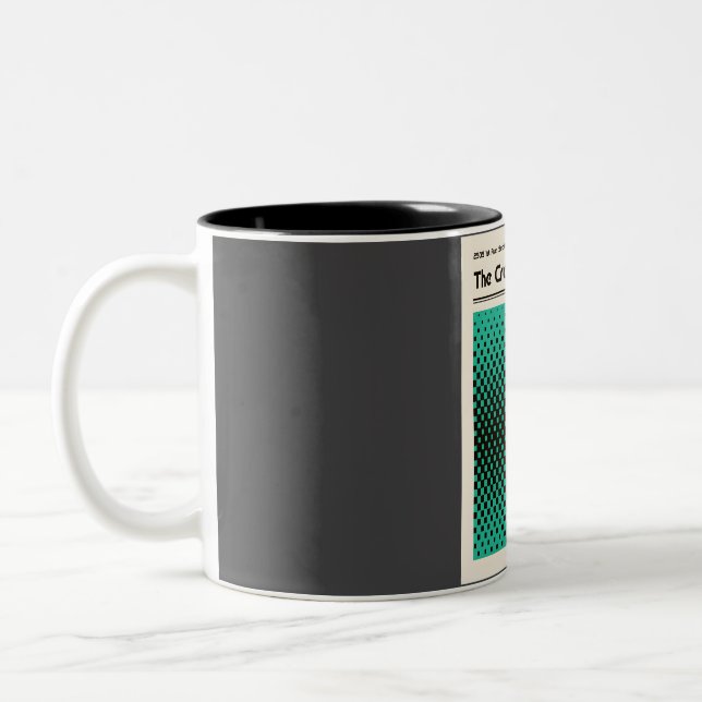 Caneca De Café Em Dois Tons Crocodile Cafe Retro Art (Esquerda)