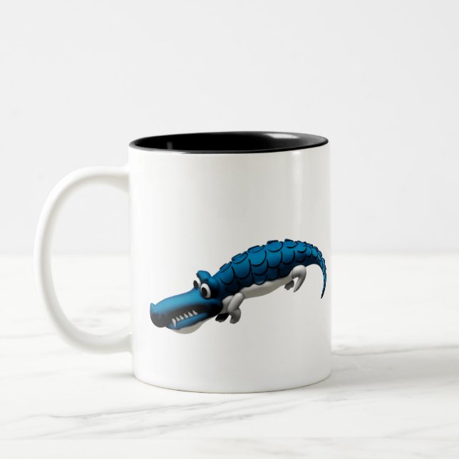 Caneca De Café Em Dois Tons Crocodilo do Nilo (Esquerda)