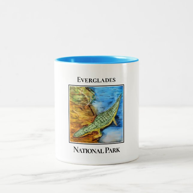Caneca De Café Em Dois Tons Crocodilo no Parque Nacional de Everglades (Centro)