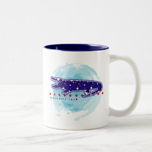 Caneca De Café Em Dois Tons Crocodilo Rock