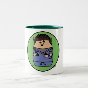 Caneca De Café Em Dois Tons Croquepisco esfrega o hamster